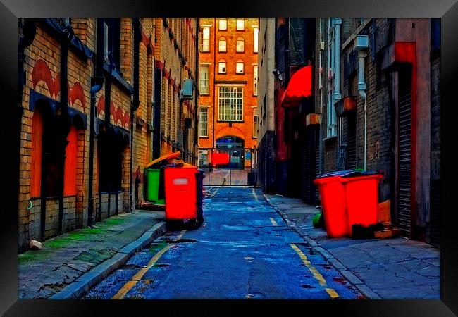 back streets of inner city Liverpool Framed Print by ken biggs