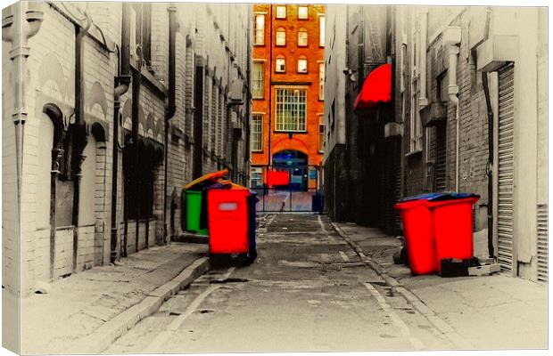 inner city back alleyway Canvas Print by ken biggs
