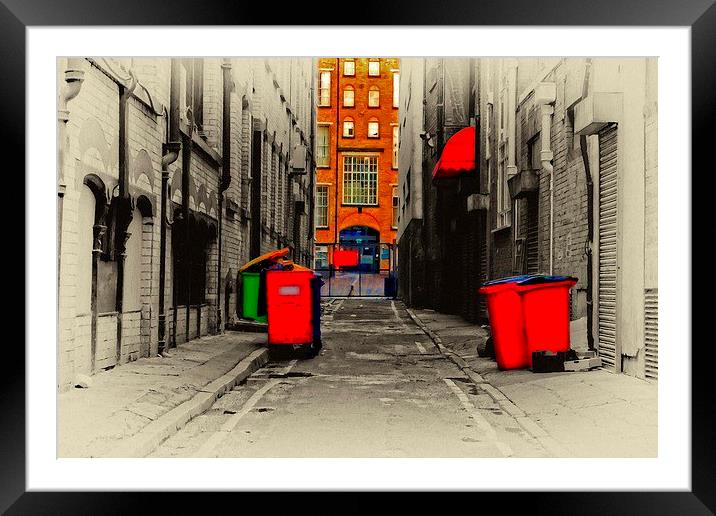 inner city back alleyway Framed Mounted Print by ken biggs