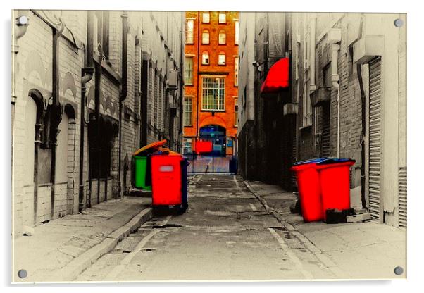 inner city back alleyway Acrylic by ken biggs