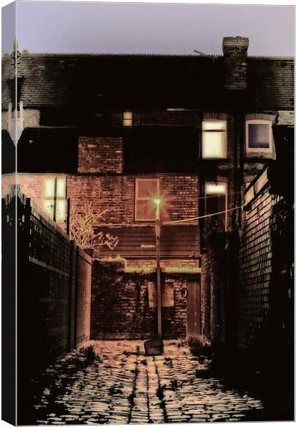 cobbled back streets of Liverpool UK Canvas Print by ken biggs