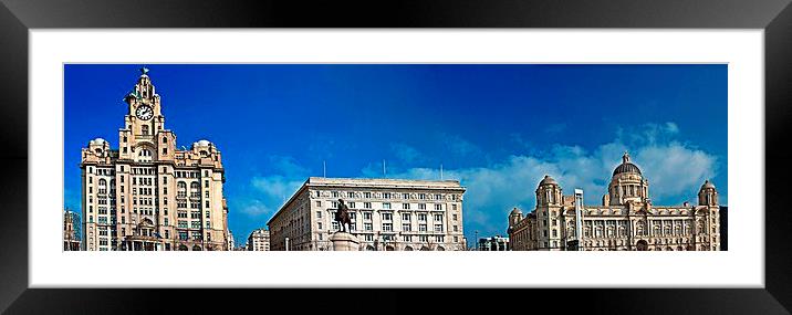 Liverpool waterfront buildings Framed Mounted Print by ken biggs