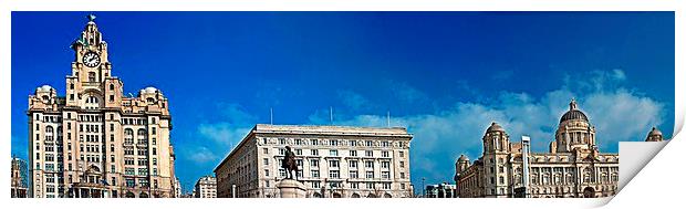 Liverpool waterfront buildings Print by ken biggs