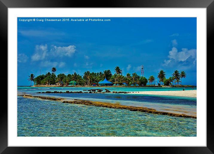  Paradise Framed Mounted Print by Craig Cheeseman
