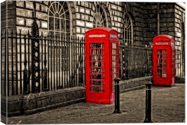 classic british red telephone booths Canvas Print by ken biggs