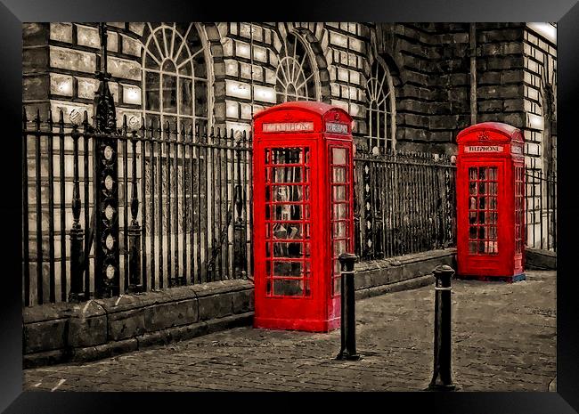 classic british red telephone booths Framed Print by ken biggs