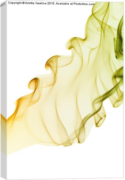 whirl curled and twisted smoke abstract  Canvas Print by Arletta Cwalina