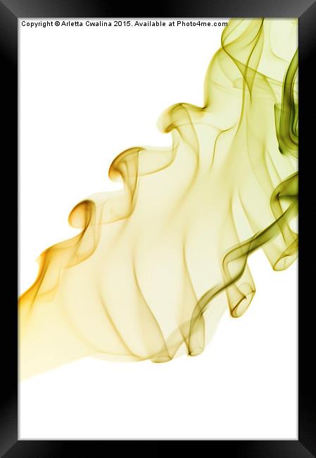 whirl curled and twisted smoke abstract  Framed Print by Arletta Cwalina