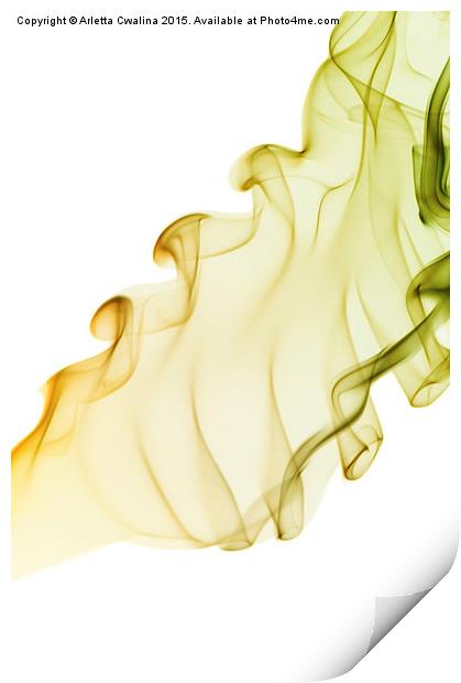 whirl curled and twisted smoke abstract  Print by Arletta Cwalina