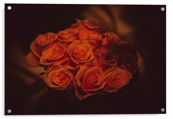  Dutch Yellow Roses  Acrylic by Jenny Rainbow