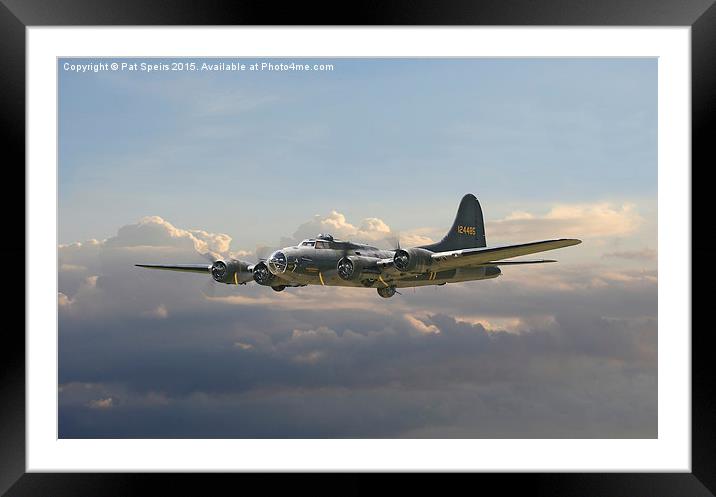  B17 - 8th Air Force Icon - 'Memphis Belle' Framed Mounted Print by Pat Speirs