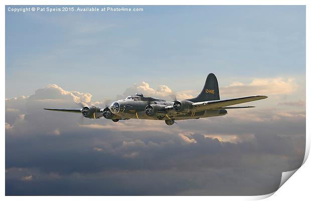  B17 - 8th Air Force Icon - 'Memphis Belle' Print by Pat Speirs