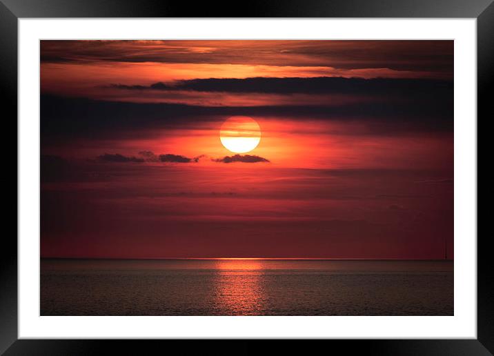 Bay Sunset Framed Mounted Print by Purple OneTwoEight