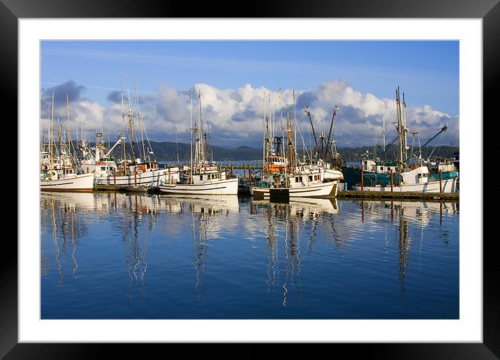 Bayside Reflections Framed Mounted Print by Mike Dawson