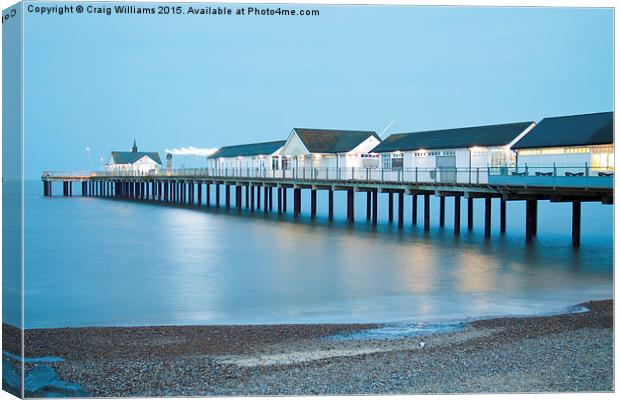  Southwold Pier at Night Canvas Print by Craig Williams