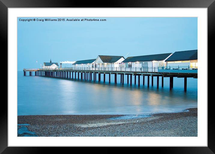  Southwold Pier at Night Framed Mounted Print by Craig Williams