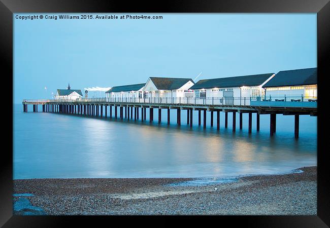  Southwold Pier at Night Framed Print by Craig Williams