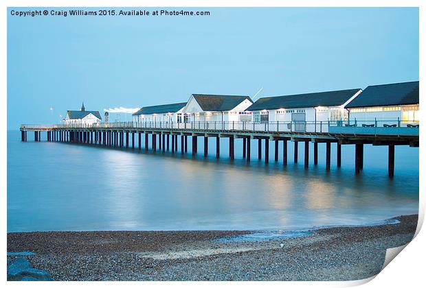  Southwold Pier at Night Print by Craig Williams