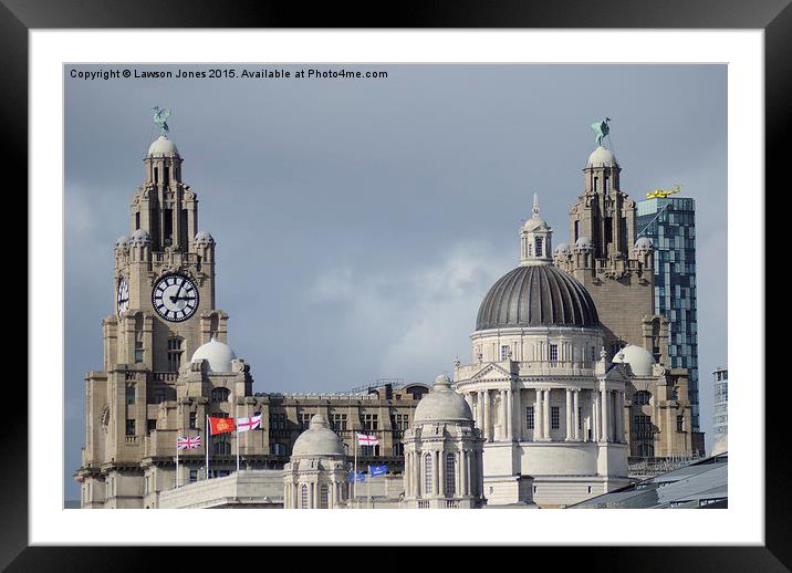  The Three Graces, Liverpool Framed Mounted Print by Lawson Jones