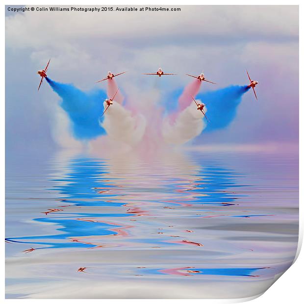  Red Arrows Flood Break Print by Colin Williams Photography