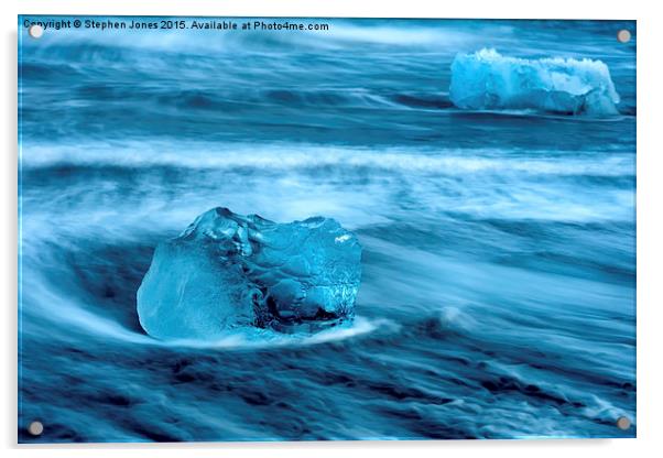 Glacier Ice  Acrylic by Stephen Jones