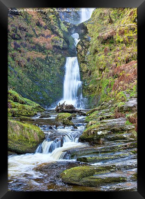 Pistyll Rhaeadr Waterfall Framed Print by Rick Lindley