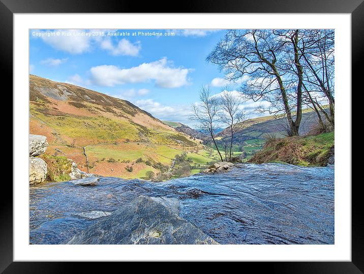  Over The Top Pistyll Rhaeadr waterfall Framed Mounted Print by Rick Lindley