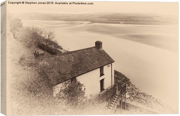  Dylan Thomas Boathouse Canvas Print by Stephen Jones