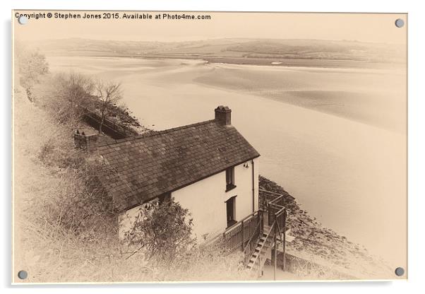  Dylan Thomas Boathouse Acrylic by Stephen Jones