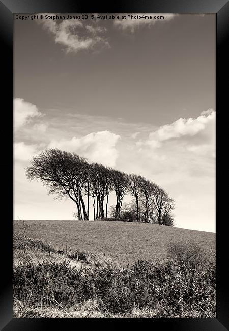  Tree Ridge Framed Print by Stephen Jones