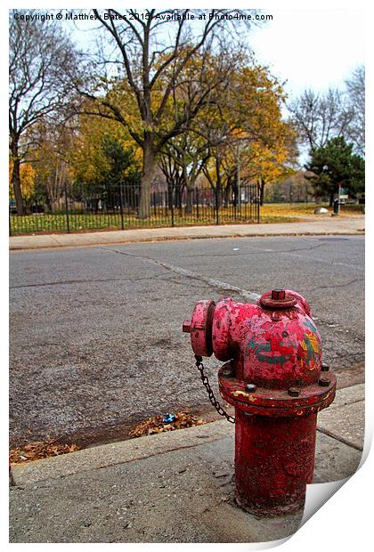  Chicago Hydrant Print by Matthew Bates