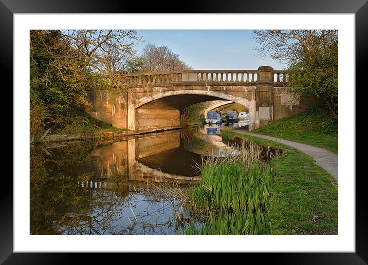  Golden Light On The Bridge Lancaster canal Framed Mounted Print by Gary Kenyon
