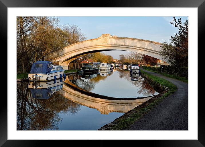  Evening Reflections On The Lancaster Canal -  Gar Framed Mounted Print by Gary Kenyon