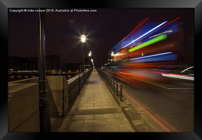  Battersea light show Framed Print by mike cooper