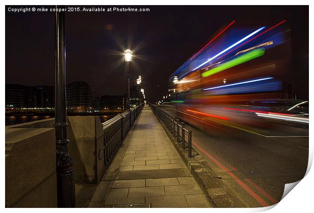  Battersea light show Print by mike cooper