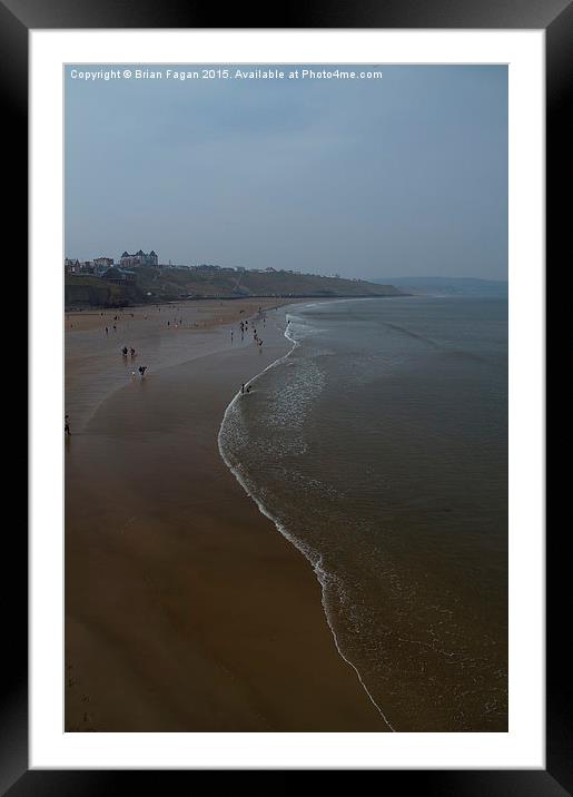  Whitby Beachfront Framed Mounted Print by Brian Fagan