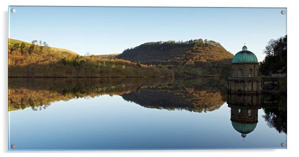 Reflections in Garreg Ddu reservoir Acrylic by Stephen Taylor