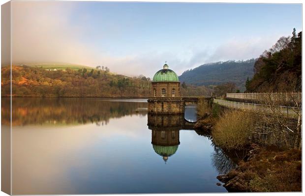 Foel Tower reflections Canvas Print by Stephen Taylor