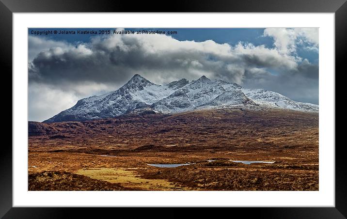  Sgurr nan Gillean, Cuillin Mountains Framed Mounted Print by Jolanta Kostecka