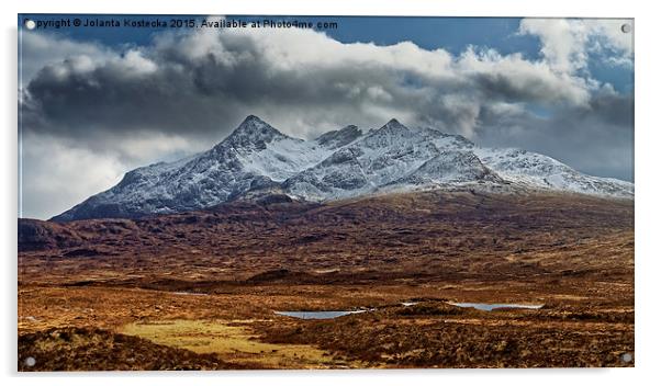  Sgurr nan Gillean, Cuillin Mountains Acrylic by Jolanta Kostecka