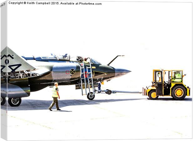  Buccaneer XW544 ground crew Canvas Print by Keith Campbell
