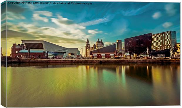  Liverpool evening skyline Canvas Print by Pete Lawless