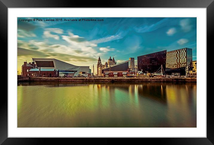  Liverpool evening skyline Framed Mounted Print by Pete Lawless