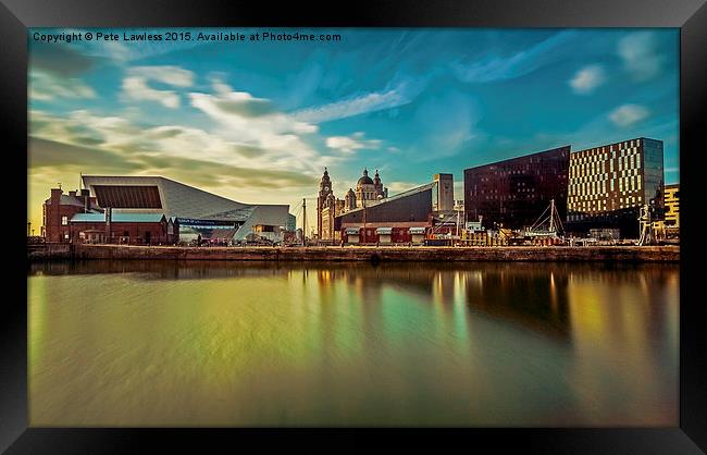  Liverpool evening skyline Framed Print by Pete Lawless