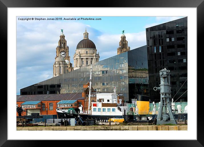 Liverpool Docklands Framed Mounted Print by Stephen Jones
