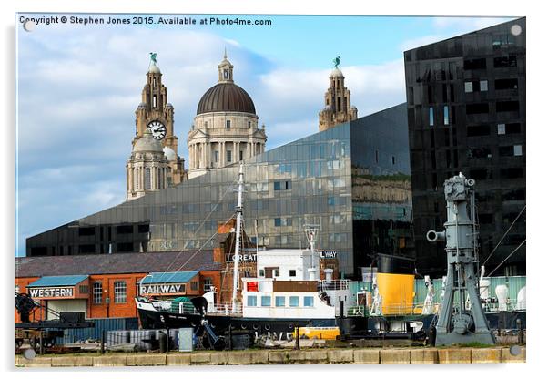  Liverpool Docklands Acrylic by Stephen Jones