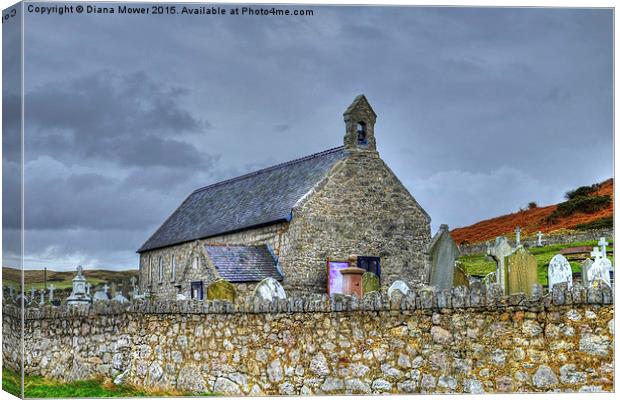  Great Orme Church Canvas Print by Diana Mower