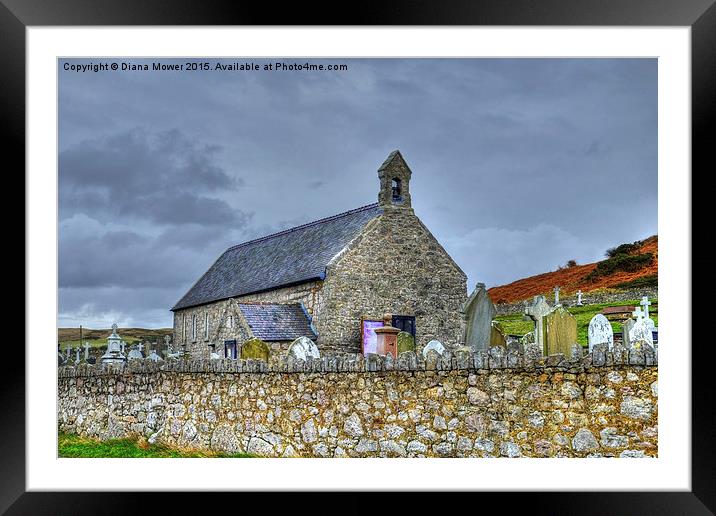  Great Orme Church Framed Mounted Print by Diana Mower