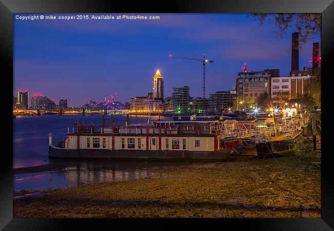  moored up at low tide Framed Print by mike cooper