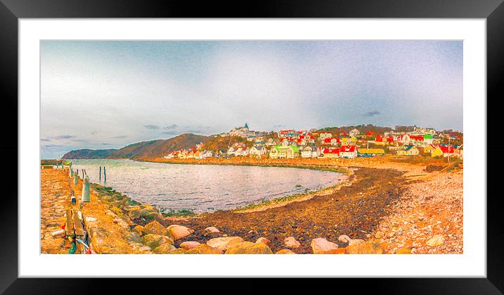 Molle Village Digital Painting Framed Mounted Print by Antony McAulay